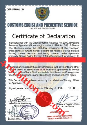 CEPS Certificate of Declaration